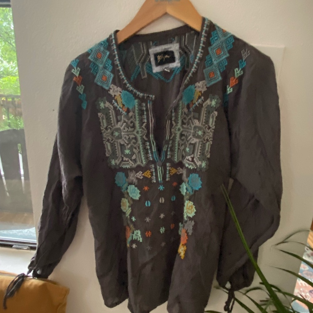 JOHNNY WAS JEWEL TONE BIYA BLOUSE